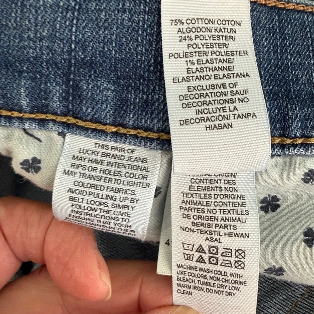 Mens Lucky Brand 410 Athletic Slim Jeans 40x32 Blue Medium Wash Casual Everyday